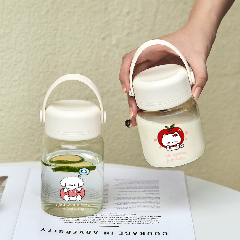 迷你玻璃杯家用耐高温胖胖杯便携小水杯摇摇杯子咖啡杯豆浆牛奶杯