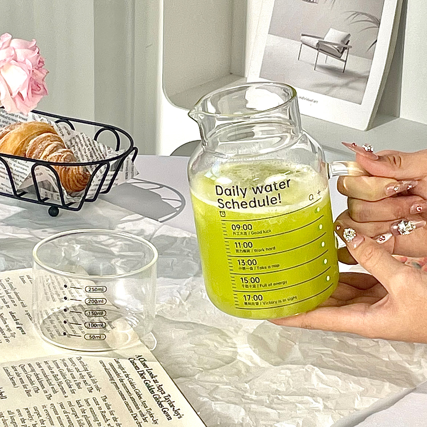 大容量耐高温玻璃盖碗泡茶杯