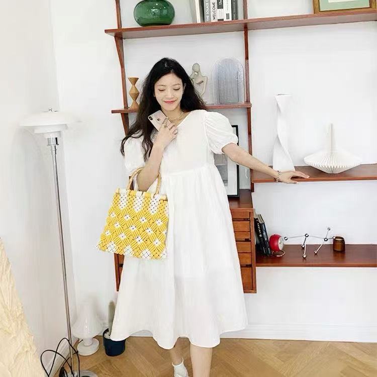 蝴蝶森女甜美田园花园格纹手工斜挎可爱定制ins原宿风简约手提包