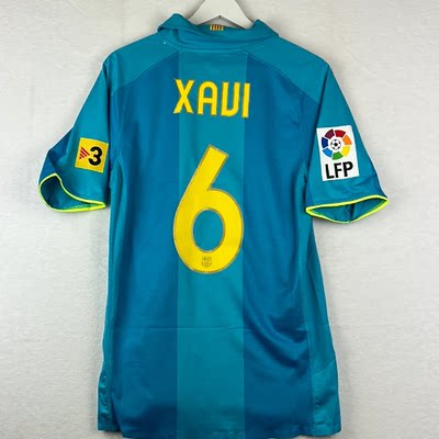 07 08 Barcelona XAVI MESSI HENRY Ronaldinho Vintage Jerseys