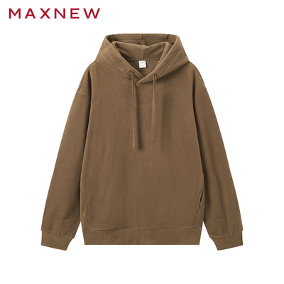 【门店同款】马恩MAXNEW男装冬装连帽摇粒绒长袖卫衣加厚保暖宽松