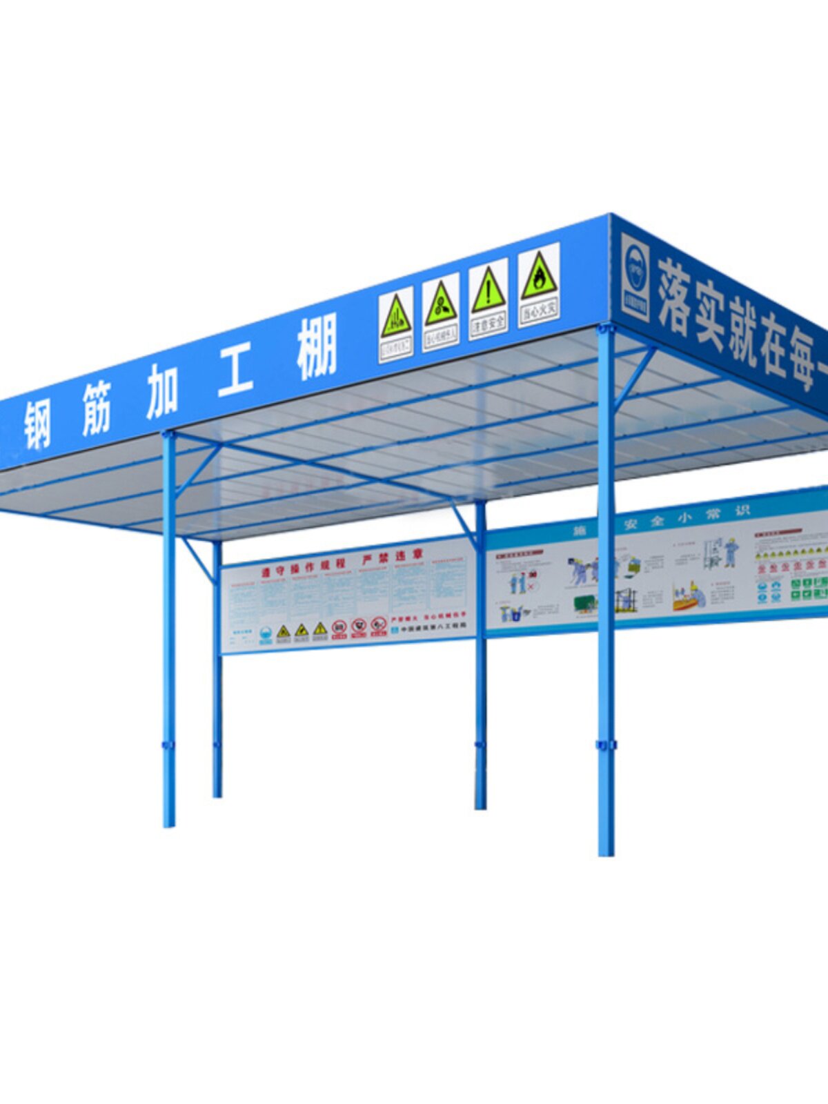 定制现货供应 工地标准化钢筋加工棚防护棚木工加工棚套丝棚安全