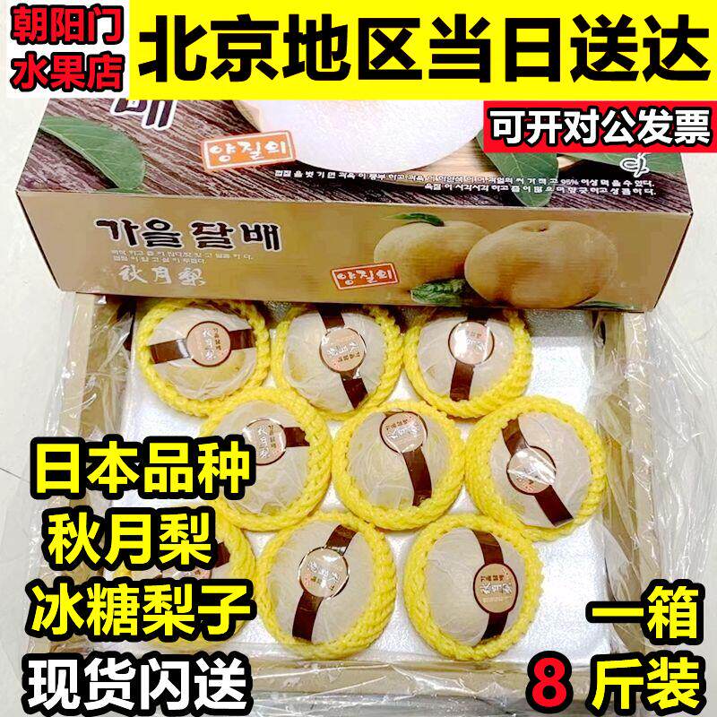日本品种秋月梨冰糖梨子羊脂梨南水梨 礼盒装 当季时令新鲜水果