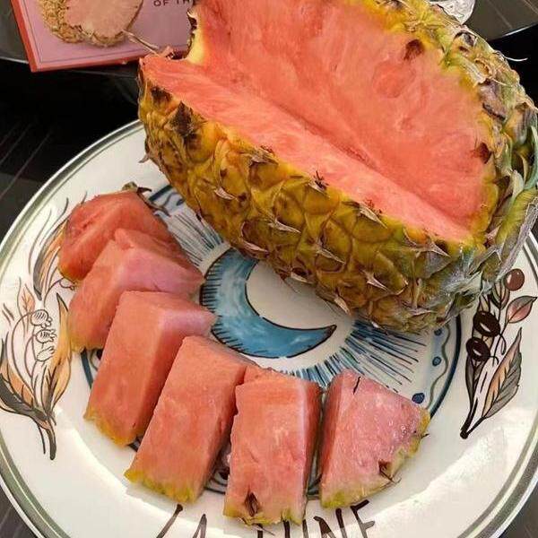 引进哥斯达黎加粉色菠萝凤梨 高端稀有孕妇甜蜜水果礼盒1个装