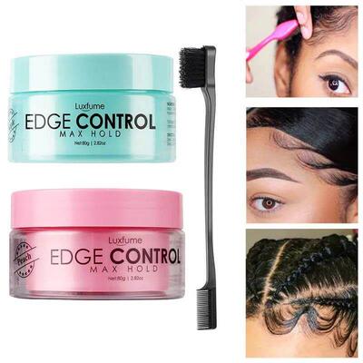 Luxfume cabelo óleo cera creme controle de borda cabelo est