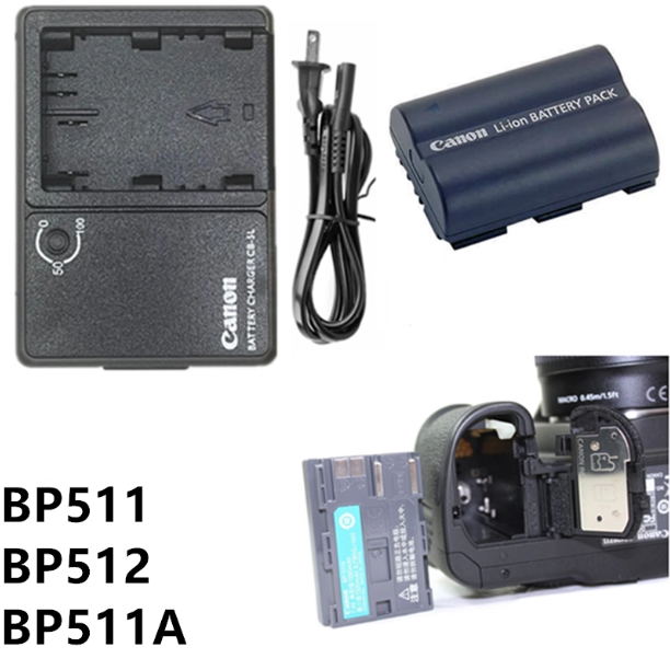 佳能EOS 5D 50D 40D 30D 20D 10D单反相机BP511A原装电池/充电器