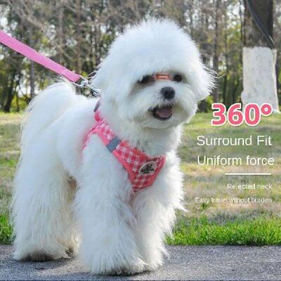 Comfortable Dog Harness Leash Breathable Stylish Polyester