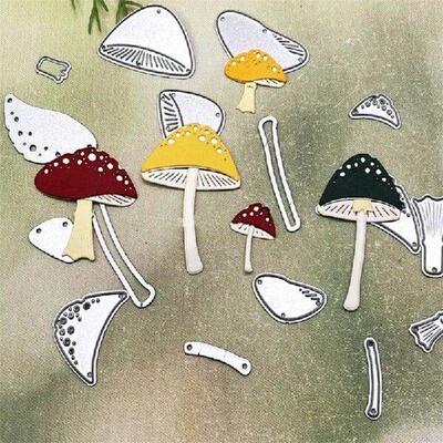Splicing Mushroom Metal Die Cuts Embossing Template Stencil