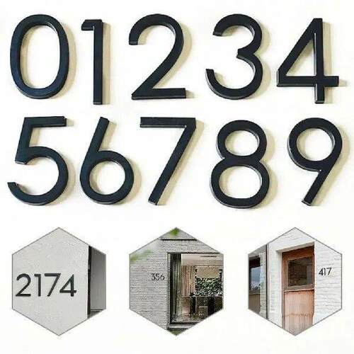 3d Digital House Number Letters Big Modern Door Alphabet