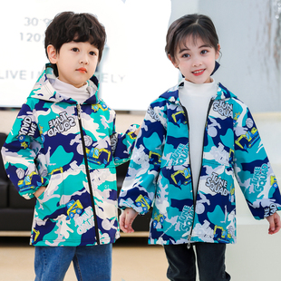 新款 儿童防水罩衣秋冬加绒洋气外穿画画围裙男女宝宝吃饭护衣外套