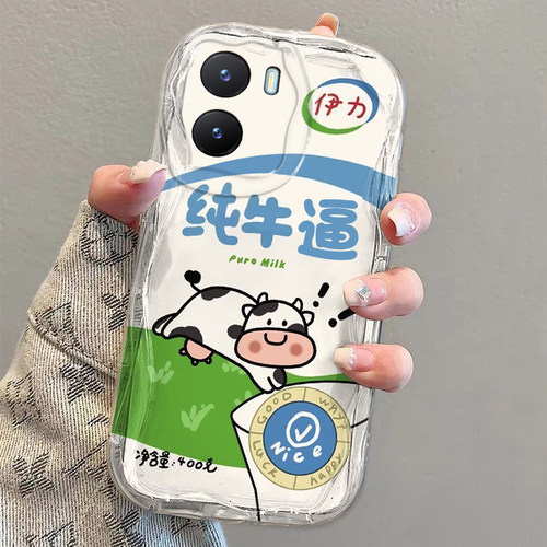 适用vivoy35手机壳y200创意Y100i透明奶油纹y53s硅胶vovoy52s全包y31s标准版防摔y33s柔软型y32t男y30g女y11