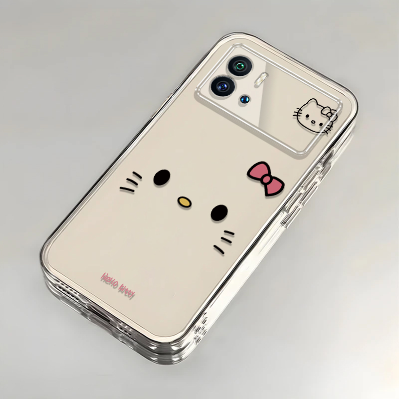 可爱kt猫适用iQOO9Pro手机壳新款V2172A防摔镜头全包男女挂绳创意透明软壳保护套高级感时尚个性小众情侣网红