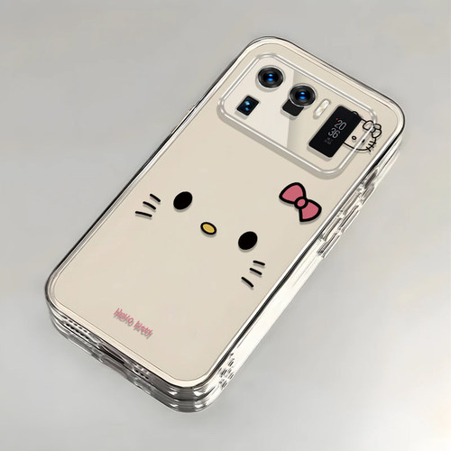 可爱kt猫适用小米11Ultra手机壳新款M2102K1C防摔镜头全包男女挂绳创意透明软壳保护套高级时尚个性小众情侣