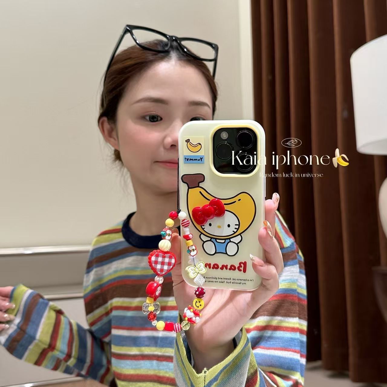 香蕉哈喽kt猫适用苹果16promax手机壳华为nova14新款荣耀400二合一opporeno14磨砂vivos30可爱小米15女pura80