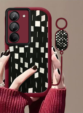 抽象方块适用红米Note15R手机壳红米Note14/13/12pro+新款12/11r高级note10/9全包5g防摔11se软壳turbo3/4Pro