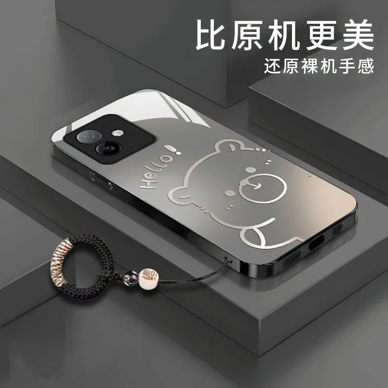 渐变水豚适用荣耀X60GT手机壳新款AGI-AN00防摔镜头全包男女挂绳液态玻璃硬壳保护套高级感时尚个性小众情侣