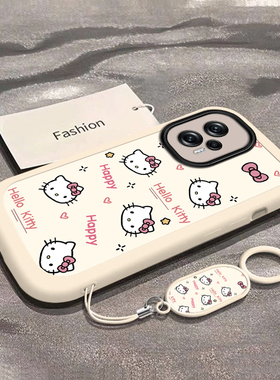可爱猫咪适用红米Note11TPro+手机壳新款防摔镜头全包男女挂绳硅胶软壳保护套高级感时尚潮外壳个性小众情侣