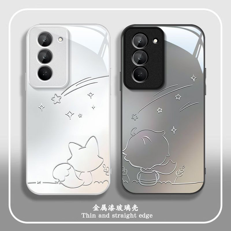 狐狸王子适用红米Note15R手机壳红米Note14/13/12pro+新款12/11r玻璃note10/9高级5g防摔11se硬壳turbo3/4Pro