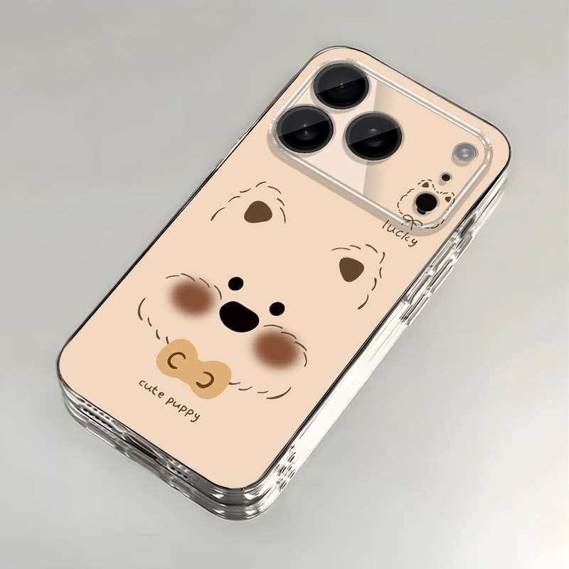 适用苹果17promax手机壳iPhone16/15pro新款14女13mini全包xsmax防摔xr12pro透明11涂鸦小狗ip6s/7/8plus软se