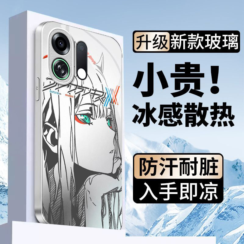 托腮女孩适用OPPOK13TurboPro手机壳k12/11x新款K13s玻璃k10活力版k9pro全包防摔k7硬壳oppor15高级感oppor17