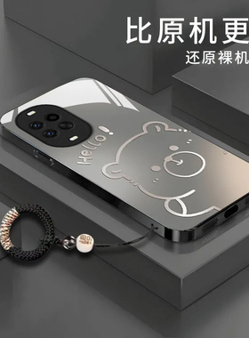 渐变水豚适用华为Nova14Pro手机壳nova13/12ultra硬壳11/10pro新款nova9/8se玻璃nova7/6/4防摔5g青春版nov5i