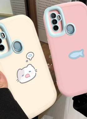 适用oppoA32手机壳A36男女新款OPPO全包防摔A35保护套oppa软硅胶0pp0opp0ppoA外壳opA3可爱猫咪5G老人带挂绳