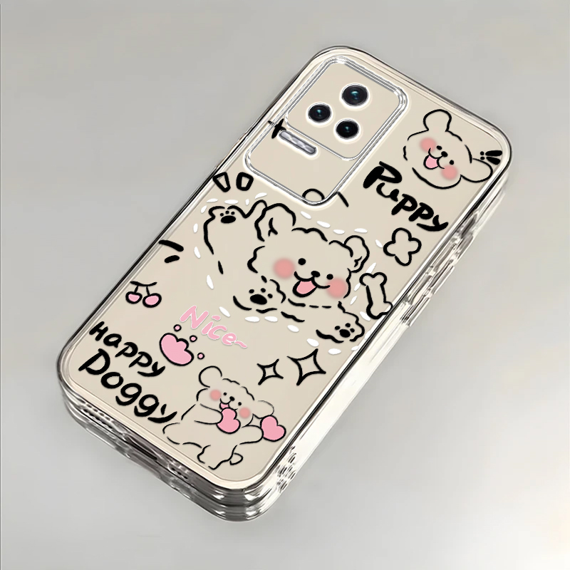 奔跑小狗适用红米K50Pro手机壳新款22011211C防摔镜头全包男女挂绳创意透明保护套高级感时尚潮外壳个性小众