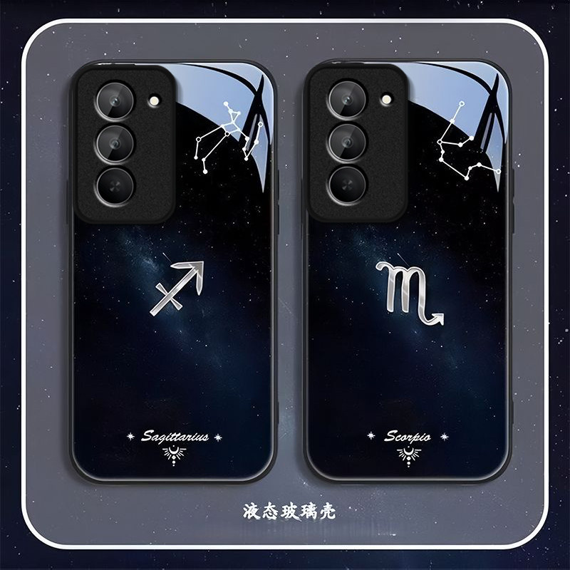 十二星座适用红米Note15R手机壳红米Note14/13/12pro+新款12/11r玻璃note10/9高级5g防摔11se硬壳turbo3/4Pro