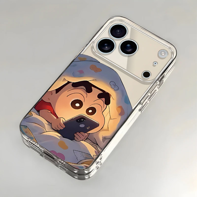 可爱小新适用苹果17promax手机壳iPhone16/15pro新款14男女13全包防摔12pro软壳11透明xr高级感ip6s/7/8plus