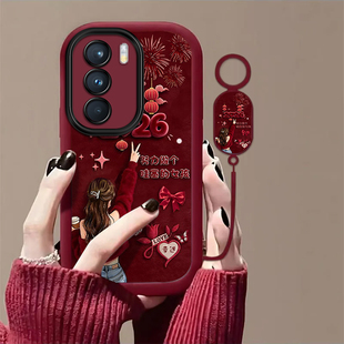 努力做个哇塞的女孩适用OPPOK9Pro手机壳新款PEYM00防摔镜头全包男女带挂绳硅胶软壳创意保护套高级感时尚