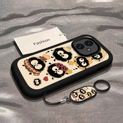 适用iQOOZ9手机壳z9turbo新款vivoiqooz8全包防摔iQZ7i可爱煤球icooz6/z5软硅胶套ipooZ3专用外壳iq00Z1X男女