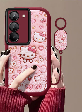可爱kt猫适用红米Note15R手机壳红米Note14/13/12pro+新款12/11r高级note10/9全包5g防摔11se软壳turbo3/4Pro