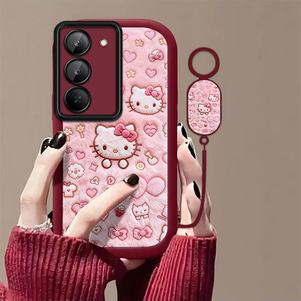 可爱kt猫适用红米Note15R手机壳红米Note14/13/12pro+新款12/11r高级note10/9全包5g防摔11se软壳turbo3/4Pro