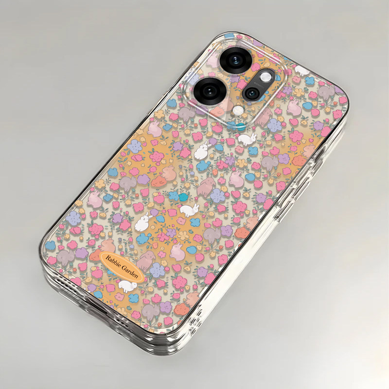 适用OPPOReno14Pro手机壳opporeno13/12/11新款10/9/8Pro+冬日碎花7/4se软oppo5k兔子3/6Pro5g防摔opporeno2z