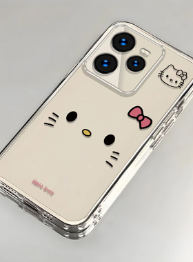 可爱kt猫适用realme真我GT7Pro手机壳新款RMX5010防摔镜头全包男女挂绳创意透明软壳保护套高级时尚小众情侣