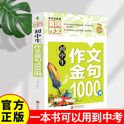 初中生作文金句1000例 六大写作场景1000金句一本书用到中考日常