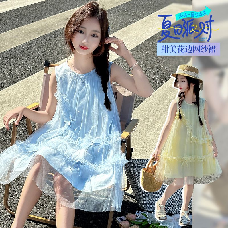女童夏季连衣裙2025新款夏季洋气