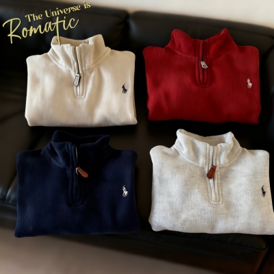 儿童纯色立领POLO衫加绒保暖