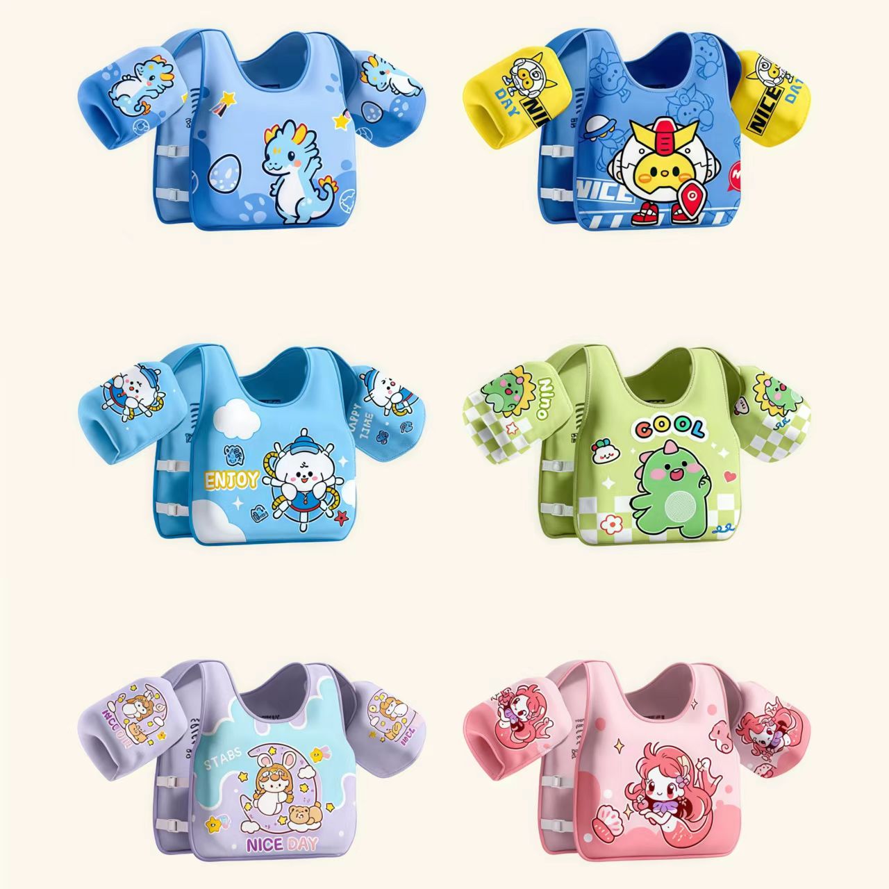 儿童游泳浮力衣免充气救生圈