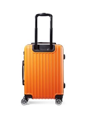 时尚耐磨防摔盗硬壳可坐商旅拉杆箱维仕蓝20寸白橙色学生轻便男女