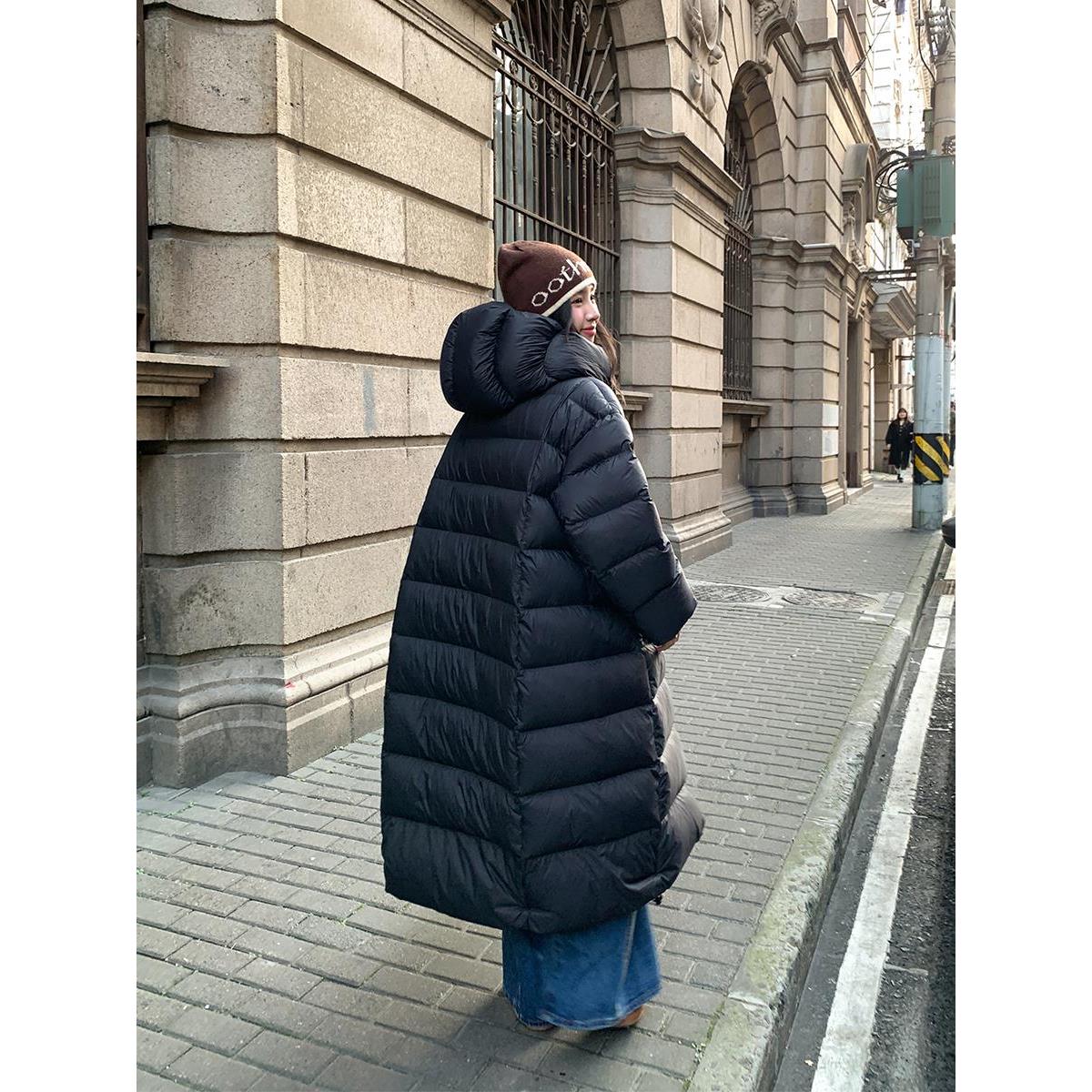 95白鸭绒云朵泡芙超长款羽绒服女高级感超好看大被子2025冬季新款