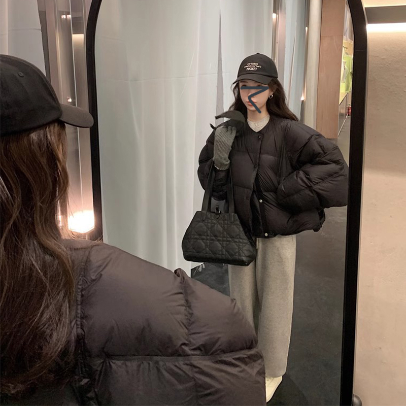 短款羽绒服冬季女款加厚2025年新款白鸭绒洋气小个子宽松秋冬外套