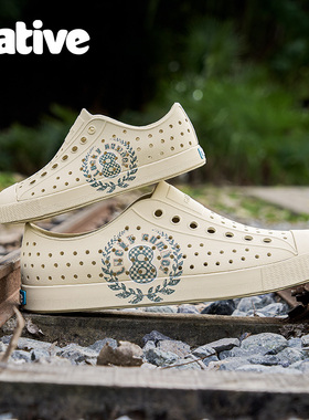 native新品亲子洞洞鞋Jefferson幸运数字情侣儿童凉鞋EVA沙滩雨鞋