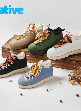 native秋冬复古运动鞋欧包靴户外情侣男女徒步休闲鞋保暖