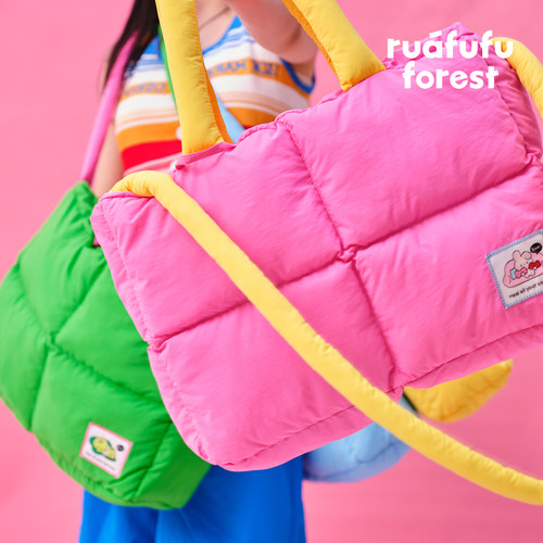 ruafufu forest蓬蓬云朵包枕头包时尚多巴胺女挎包单肩包羽绒包