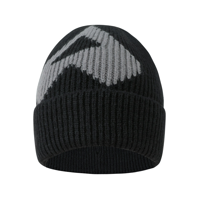拓路者美利奴羊毛帽男秋冬帽子加厚黑色冷帽保暖护耳针织毛线帽子