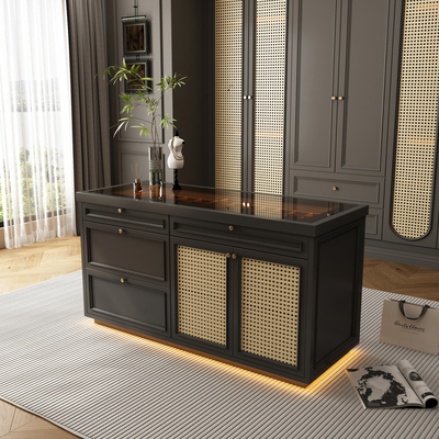 衣帽间中间岛台珠宝首饰展示柜