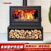 真火壁炉燃木取暖家庭柴火家居设计IMX2L1 senmei 双层欧式