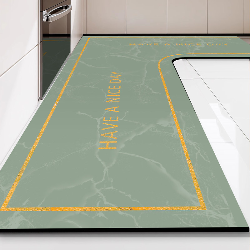 L型厨房地垫2026新款防滑防油可擦免洗垫子门口吸水耐脏专用地毯