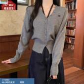 女秋冬内搭毛衣不规则低领针织衫 v领打底衫 上衣外穿 新款 2025春装